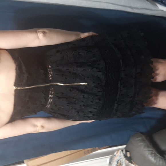 Black lace cocktail dress. - Picture 3 of 3